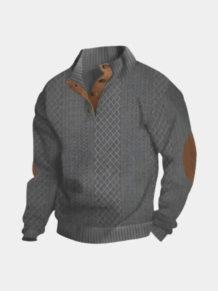 Men's High Collar Jumper | Classic Old Money Style
