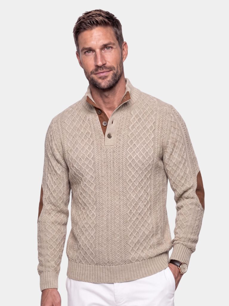 Men's High Collar Jumper | Classic Old Money Style