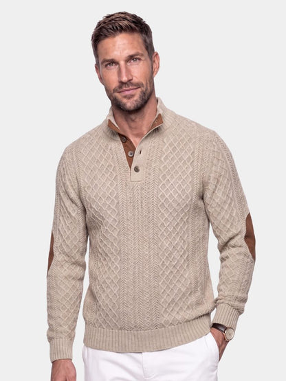Men's High Collar Jumper | Classic Old Money Style