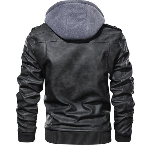 Men's Jacket | Asymmetric Zip & Removable Hood
