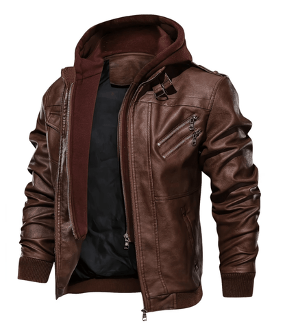 Men's Jacket | Asymmetric Zip & Removable Hood