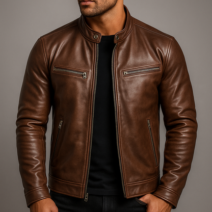 Men's Jacket | Full Zip & Stand Collar