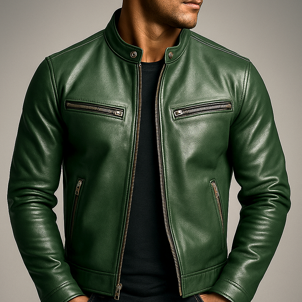 Men's Jacket | Full Zip & Stand Collar
