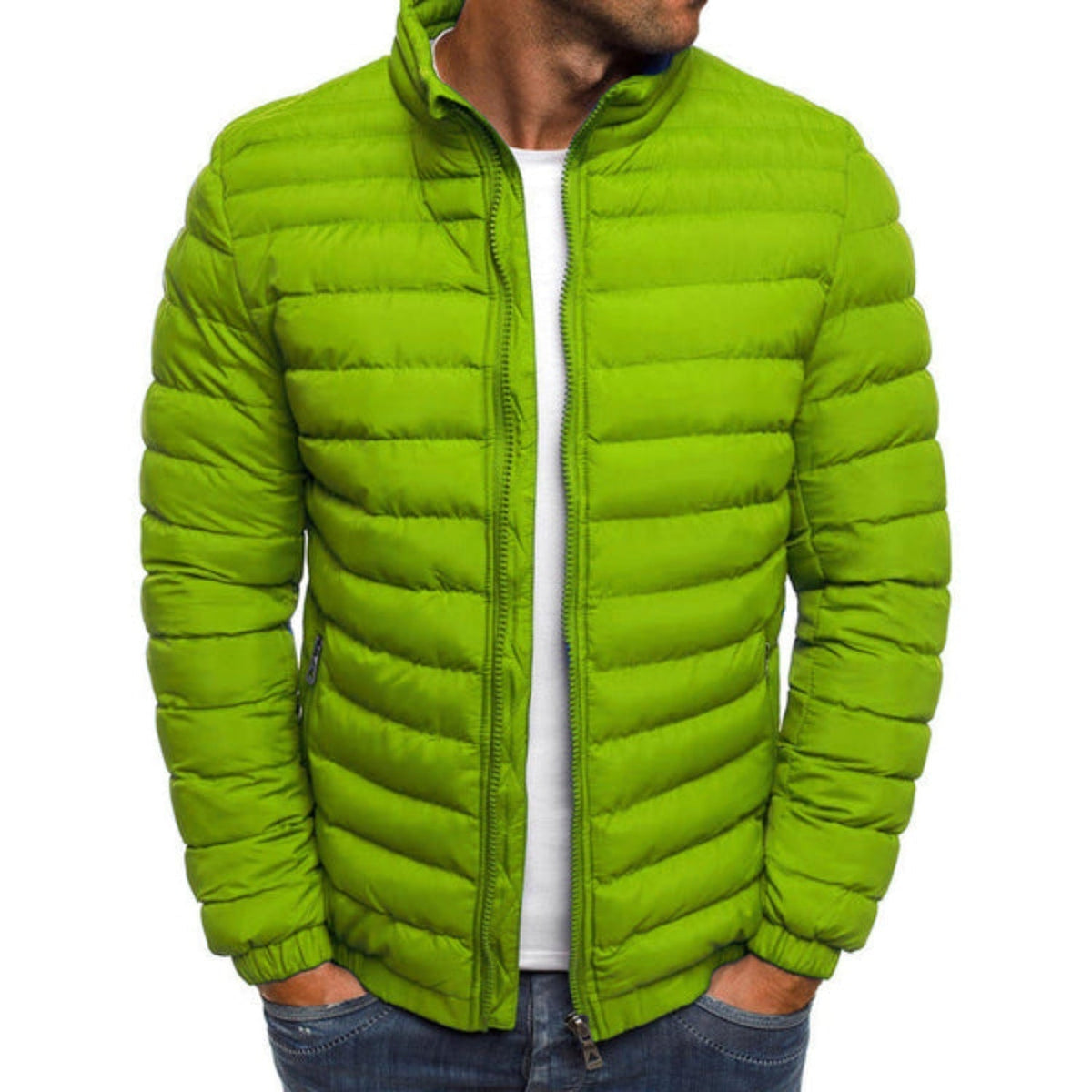 Men's Jacket | Puffer Design & Full Zip