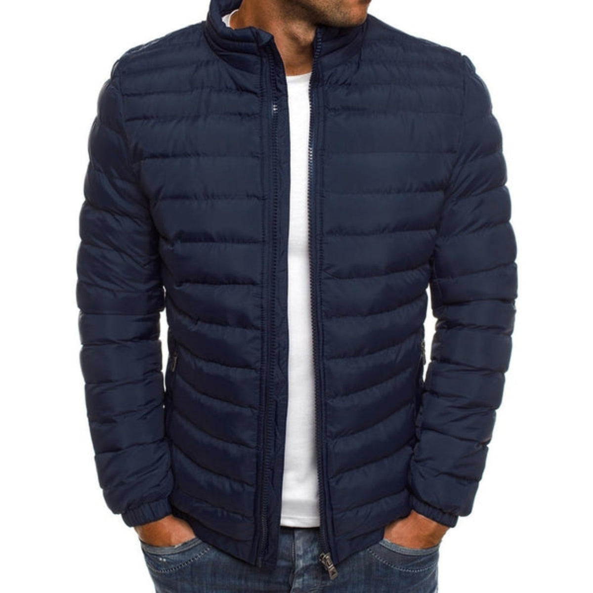 Men's Jacket | Puffer Design & Full Zip