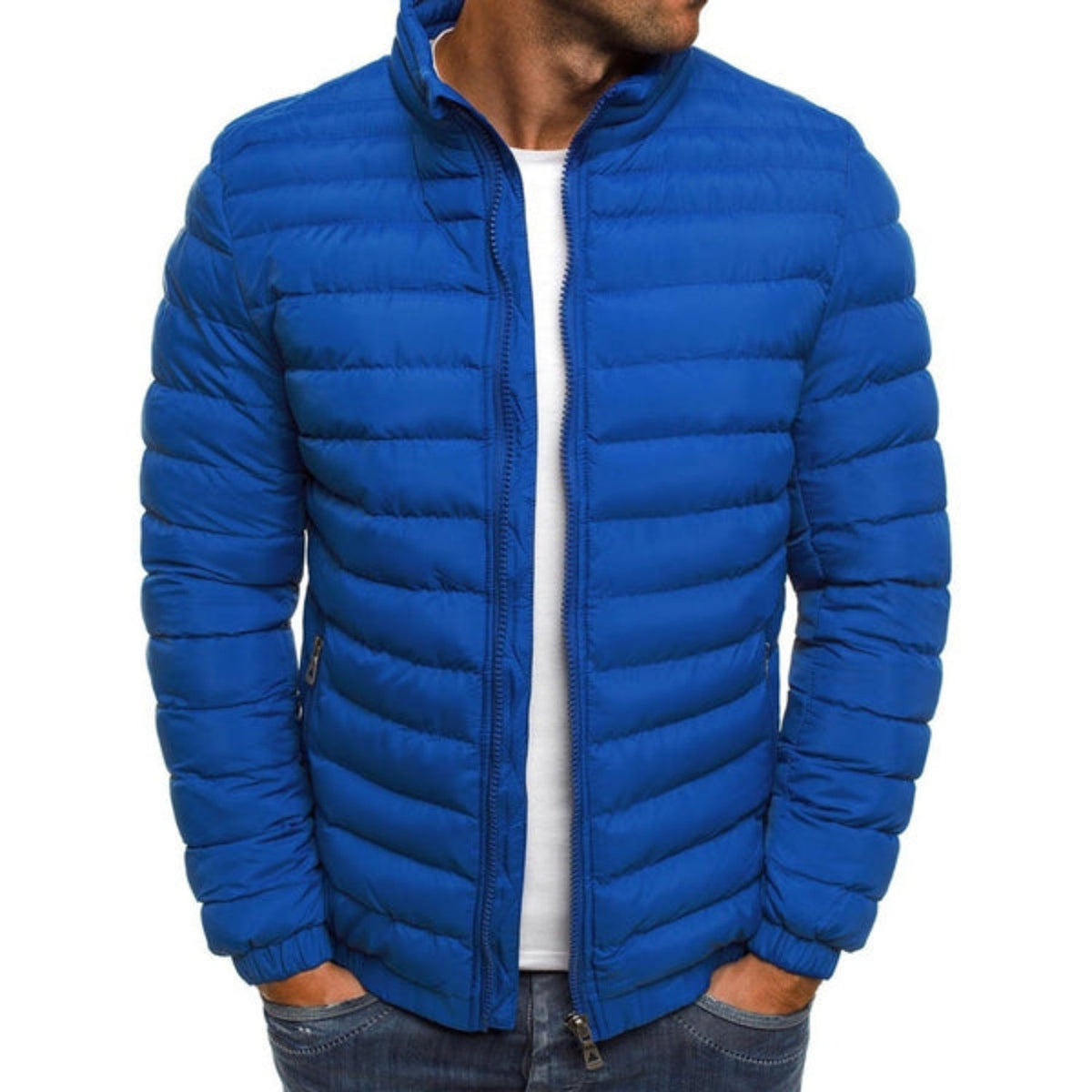 Men's Jacket | Puffer Design & Full Zip