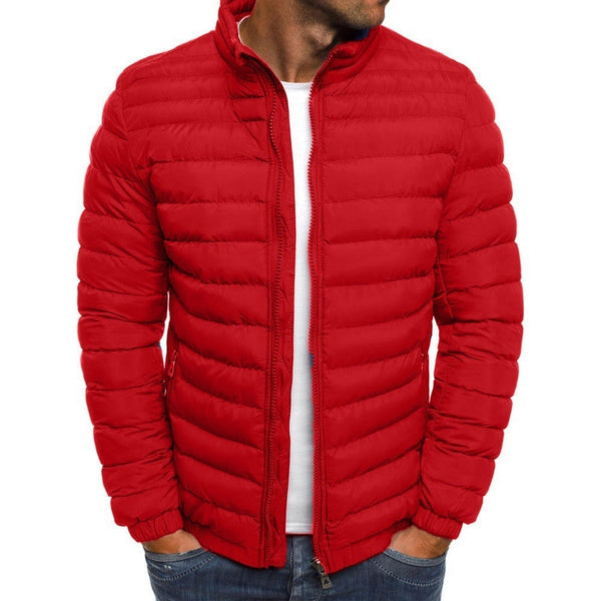 Men's Jacket | Puffer Design & Full Zip