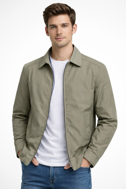 Men's Jacket | Zip-Up Harrington Style