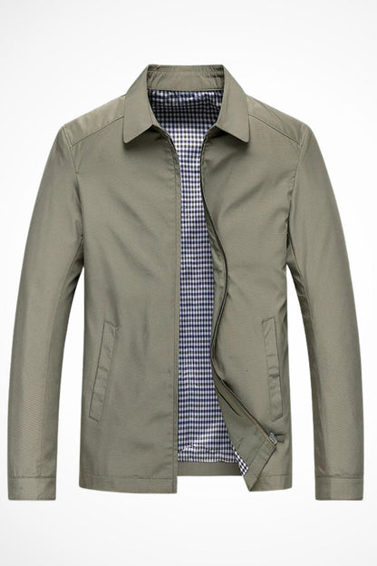 Men's Jacket | Zip-Up Harrington Style