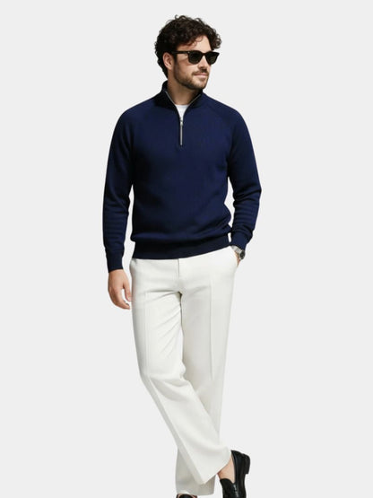 Men's Jumper Crew Neck Long Sleeve Flattering Fit with Crest Design
