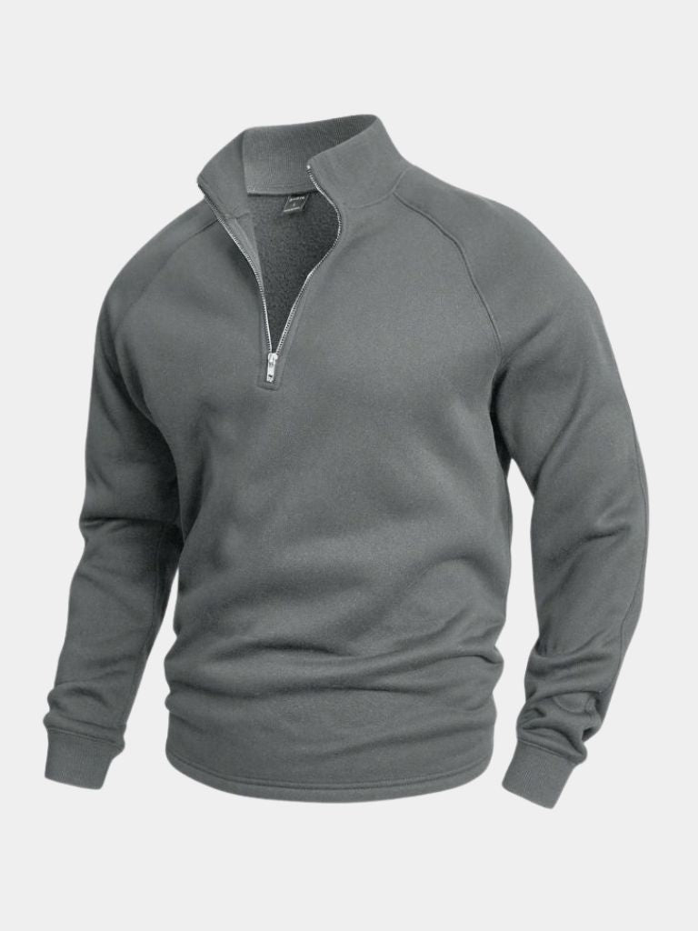 Men's Jumper Crew Neck Long Sleeve Flattering Fit with Crest Design