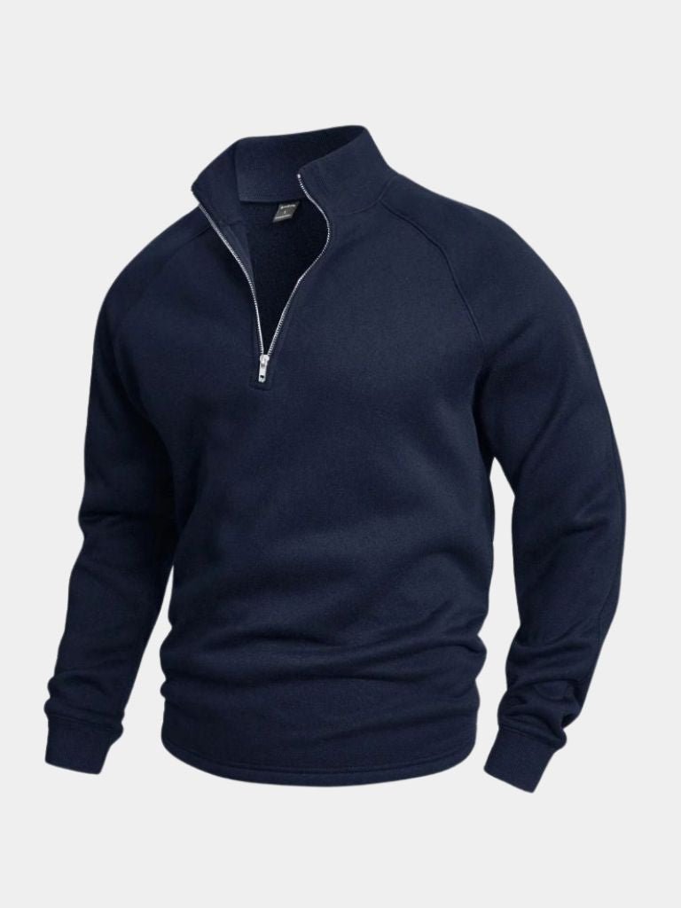 Men's Jumper Crew Neck Long Sleeve Flattering Fit with Crest Design
