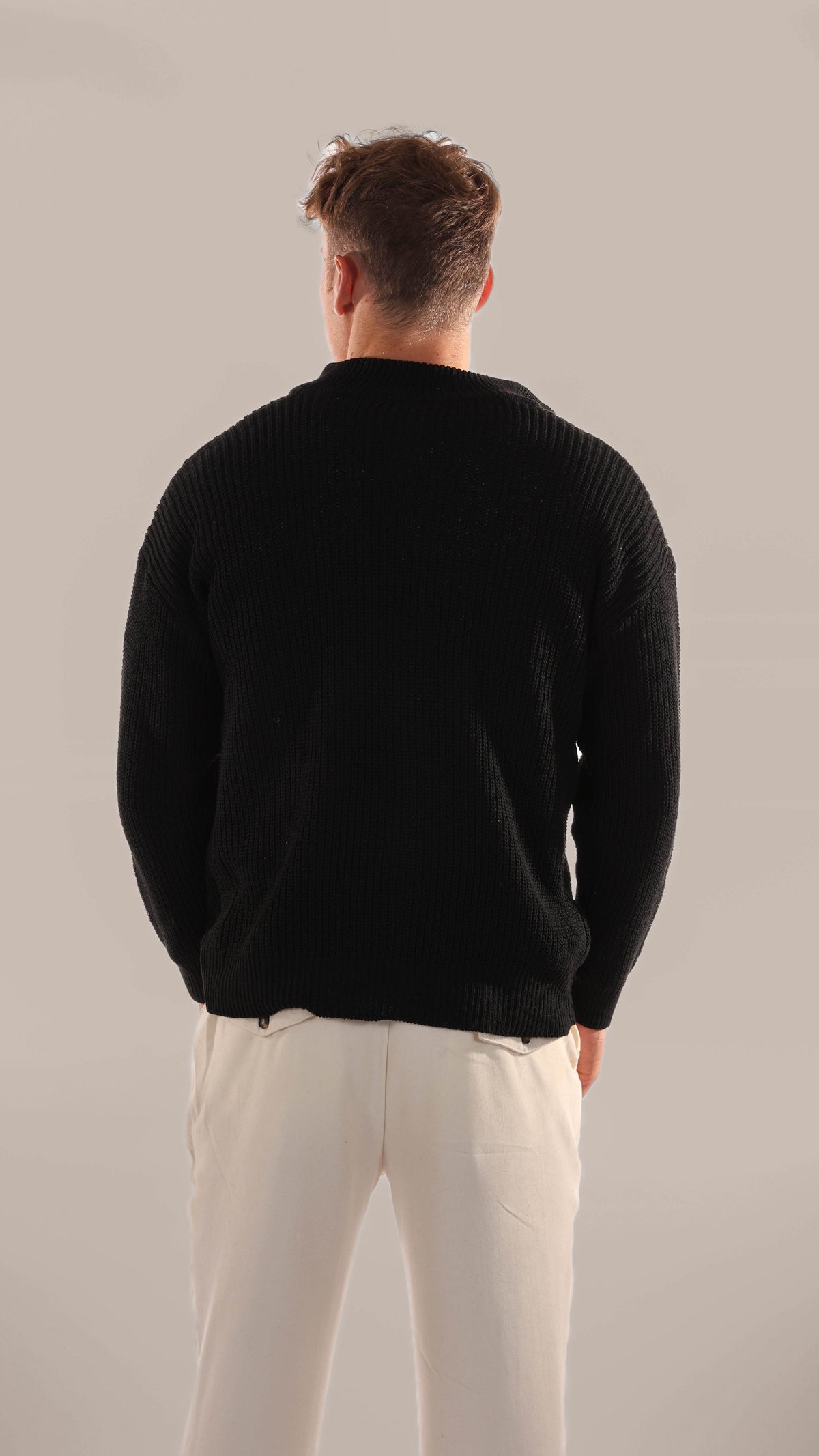 Men's Knitted Half Zip Jumper for Everyday Wear