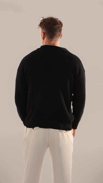Men's Knitted Half Zip Jumper for Everyday Wear
