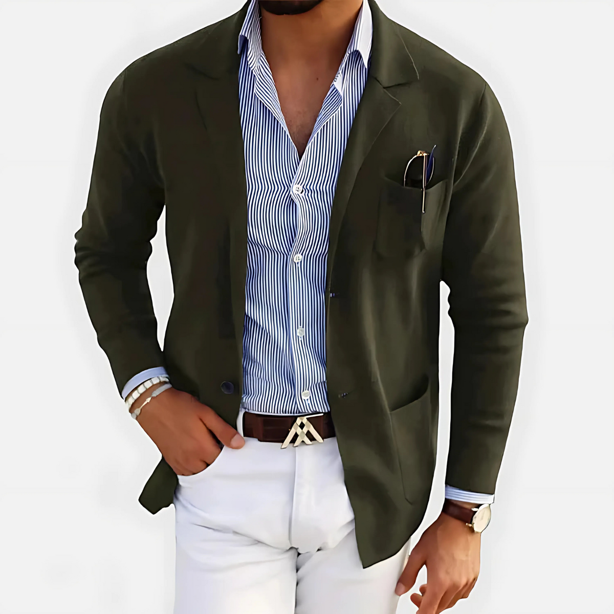 Men's Lightweight Blazer | Classic Lapel Smart Casual