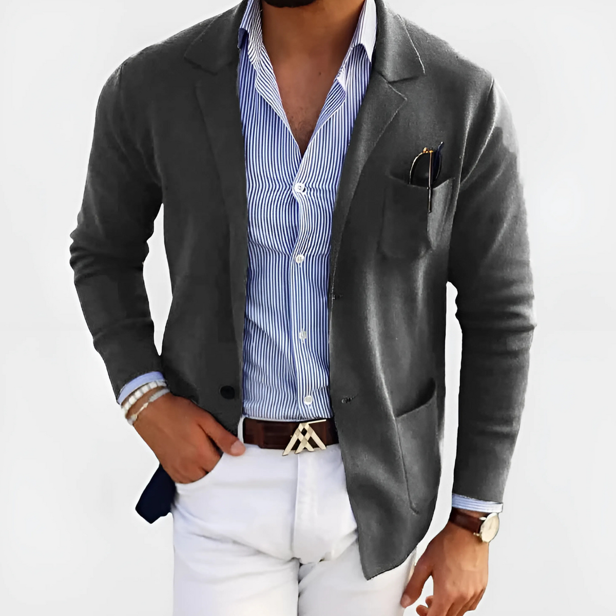 Men's Lightweight Blazer | Classic Lapel Smart Casual