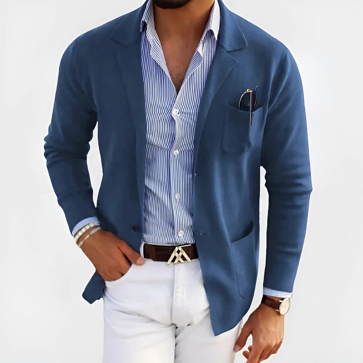 Men's Lightweight Blazer | Classic Lapel Smart Casual