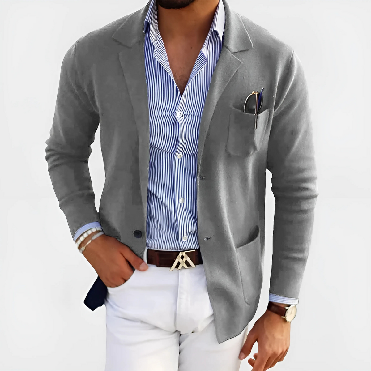 Men's Lightweight Blazer | Classic Lapel Smart Casual