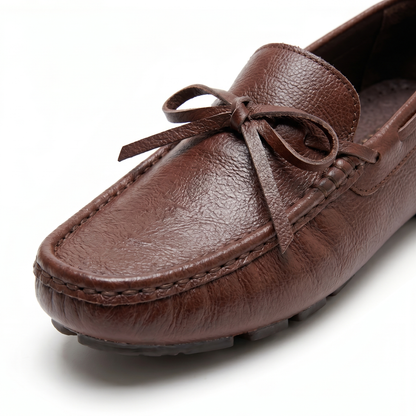 Men's Loafer Shoes Slip On Pebbled Driving Sole with Hand Stitching