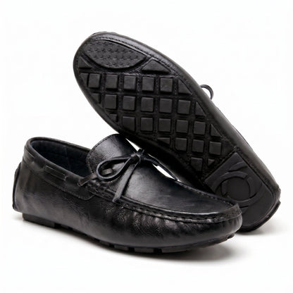 Men's Loafer Shoes Slip On Pebbled Driving Sole with Hand Stitching