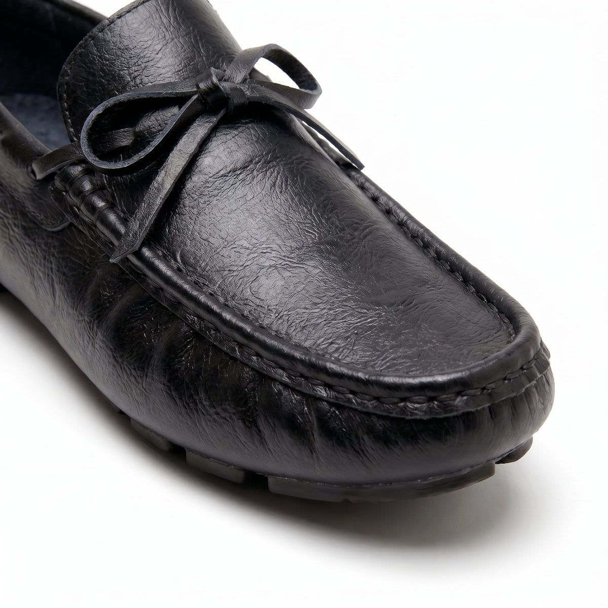 Men's Loafer Shoes Slip On Pebbled Driving Sole with Hand Stitching