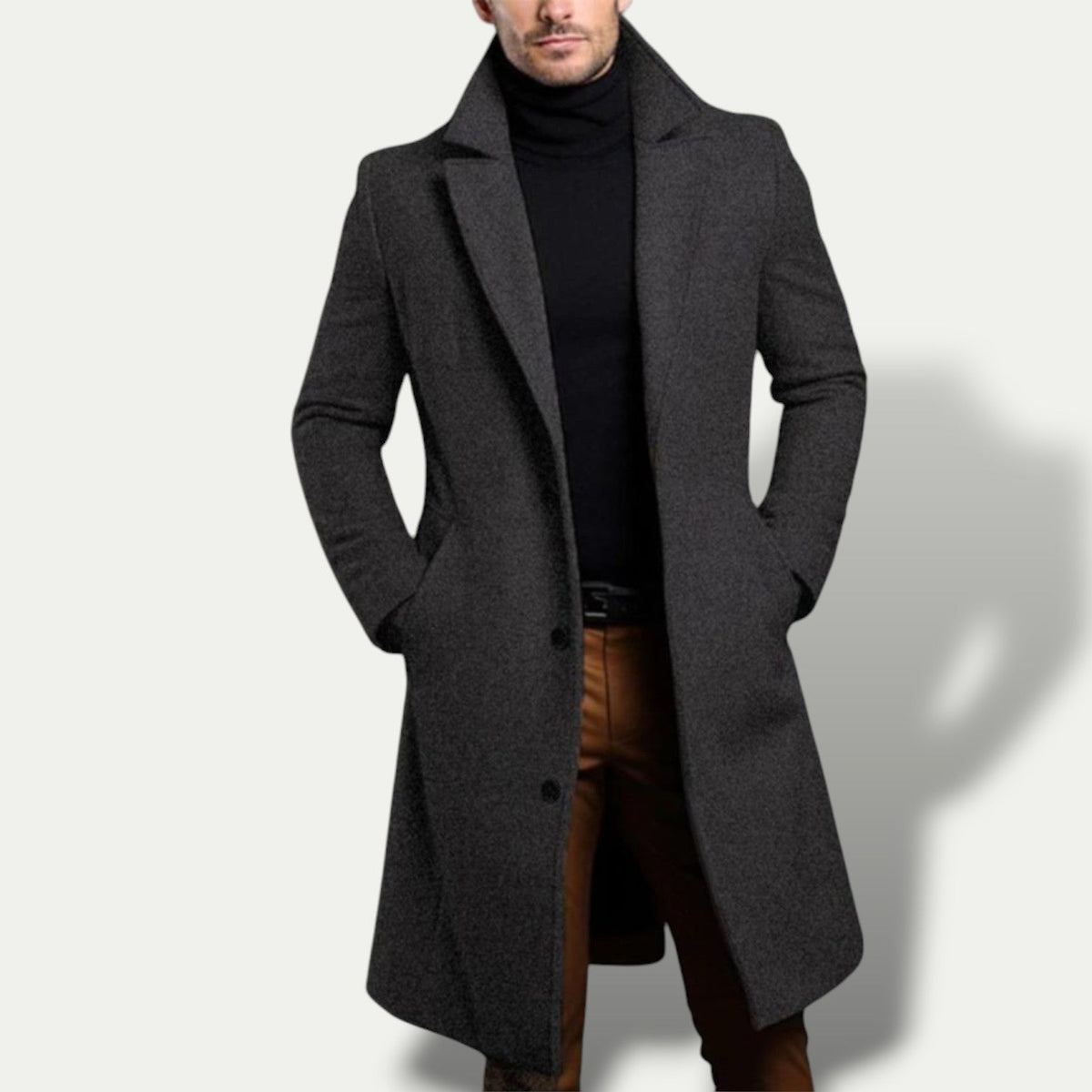 Men's Long Coat - Stylish All-Season Outerwear