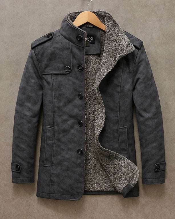 Men's Long Coat | Warm Lined