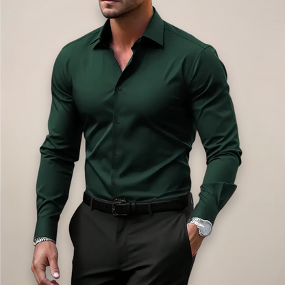 Men’s Long-Sleeve Shirt – Classic Notched Collar for Any Occasion