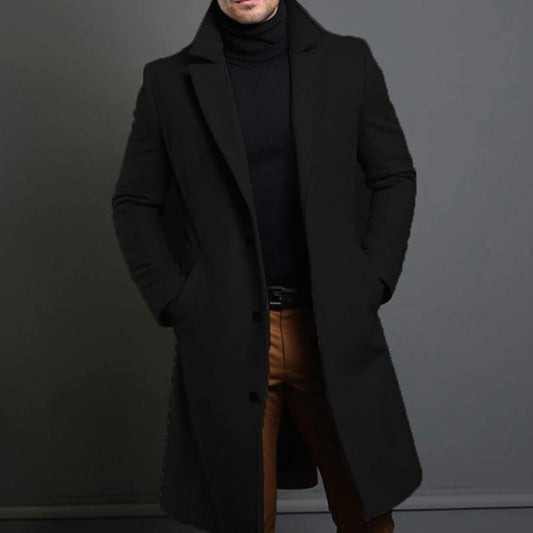 Men's Long Winter Coat | Slim-Fit & Wind Proof