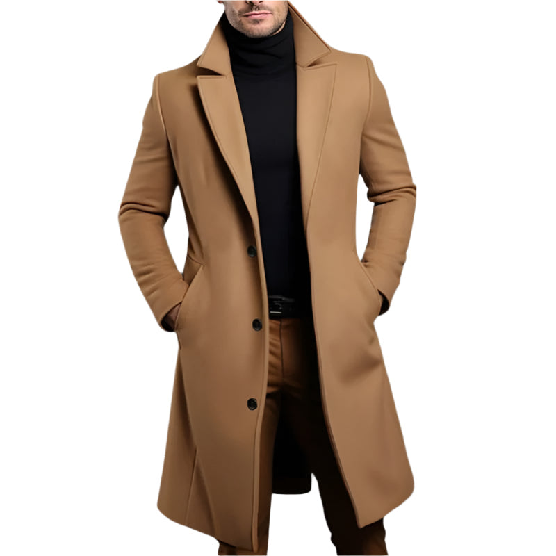 Men's Mid Length Coat | Tailored Fit & Warm