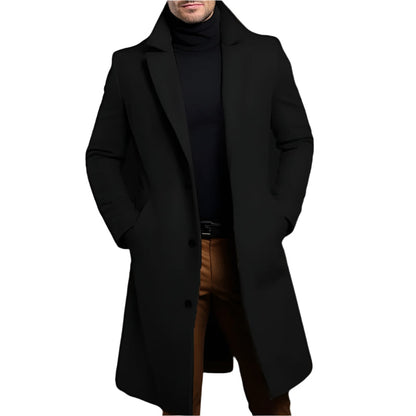 Men's Mid Length Coat | Tailored Fit & Warm