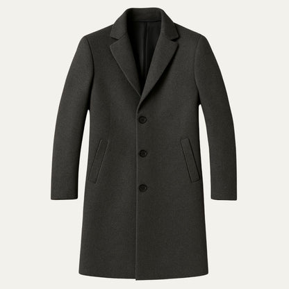 Men's Mid Length Coat | Tailored Fit & Warm