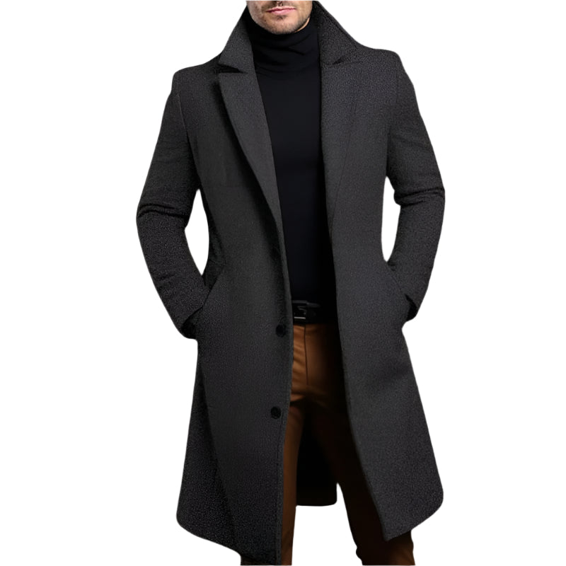 Men's Mid Length Coat | Tailored Fit & Warm