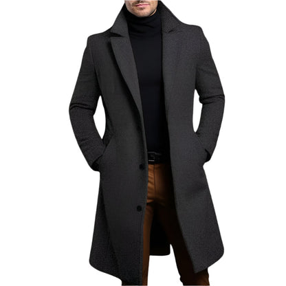 Men's Mid Length Coat | Tailored Fit & Warm