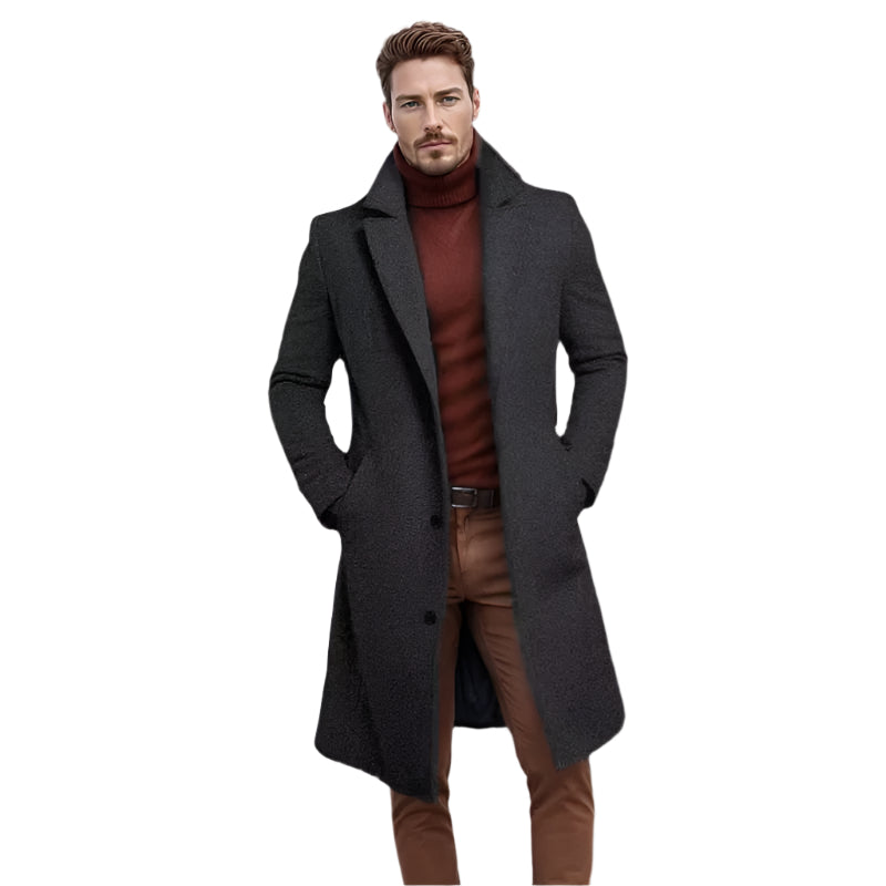 Men's Mid Length Coat | Tailored Fit & Warm