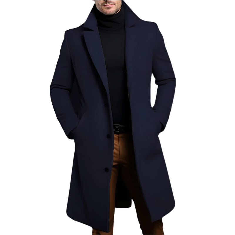 Men's Mid Length Coat | Tailored Fit & Warm