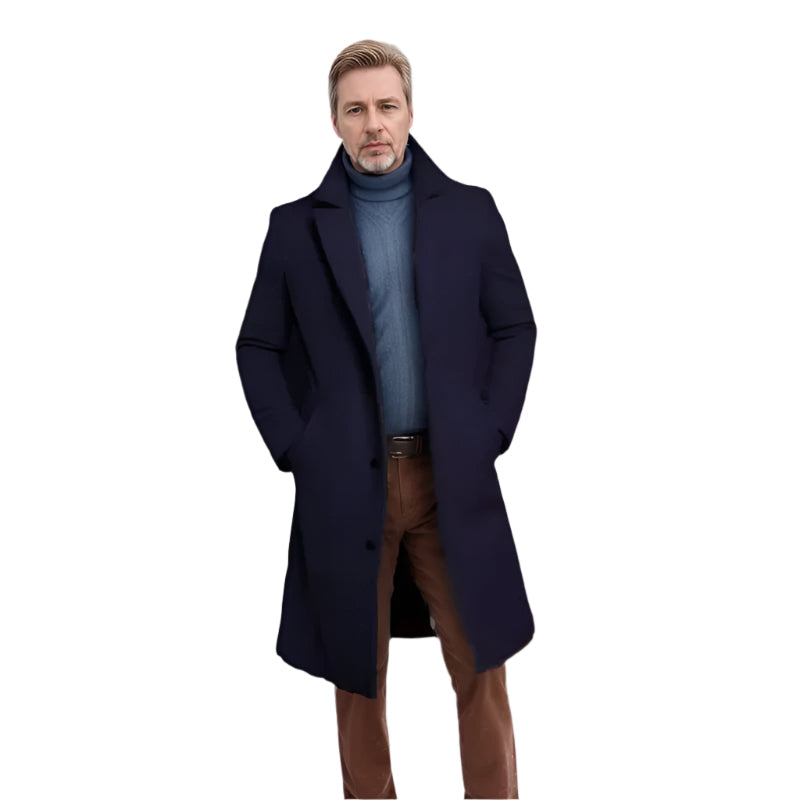 Men's Mid Length Coat | Tailored Fit & Warm