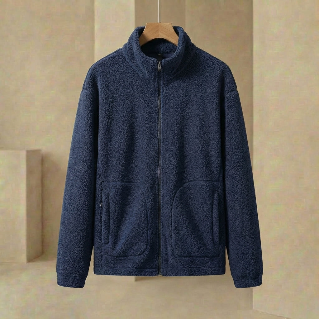 Men's Mock Neck Jacket Full Zip Lightweight Warm Layering