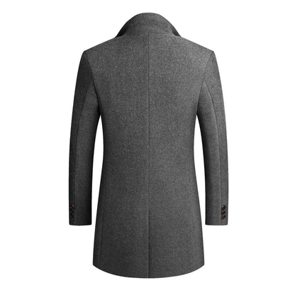 Men's Notch Lapel Coat for Smart Events