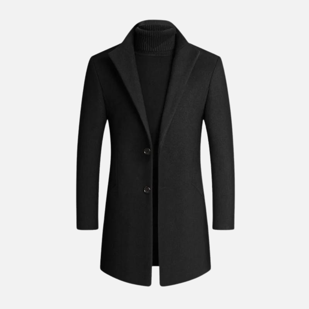 Men's Notch Lapel Coat for Smart Events