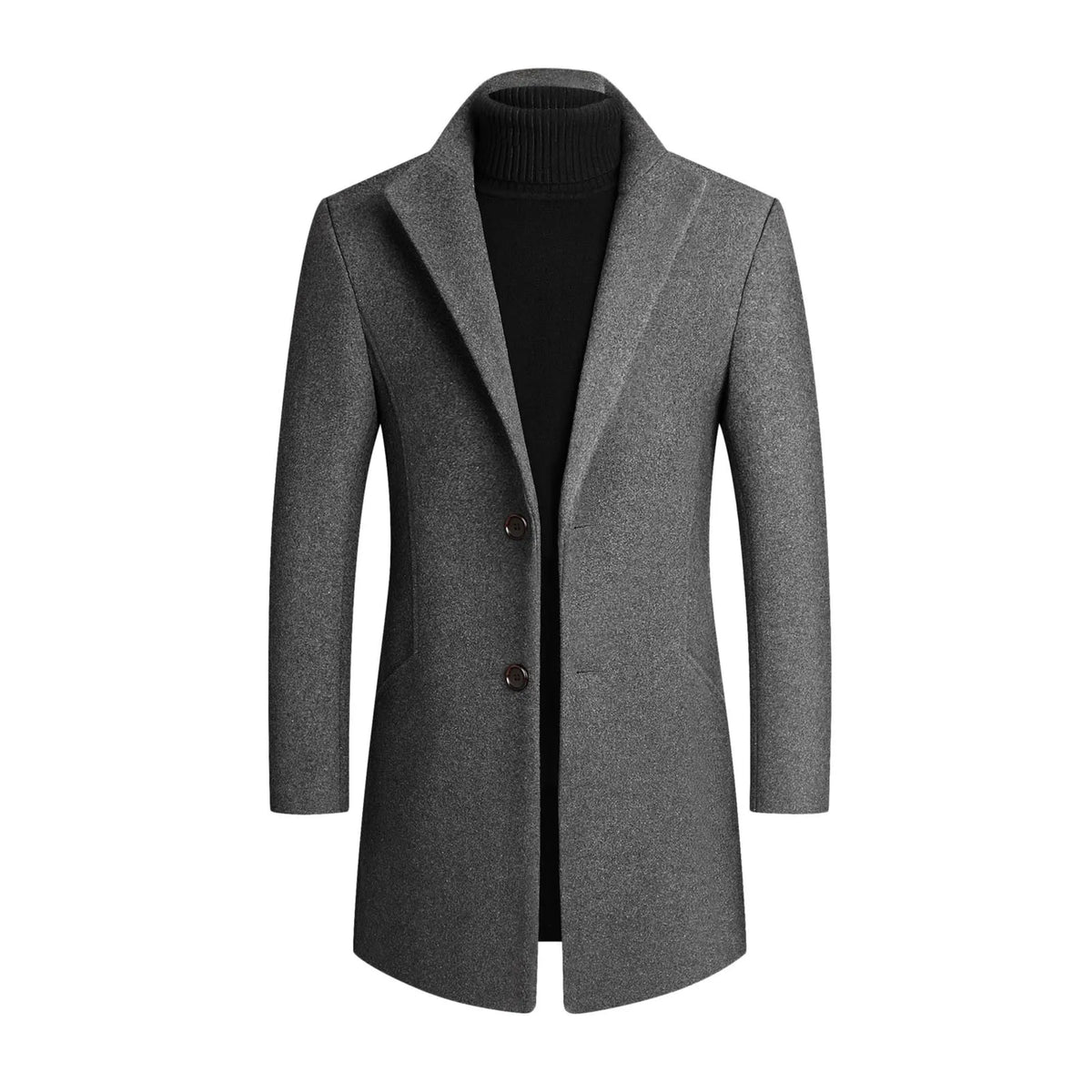 Men's Notch Lapel Coat for Smart Events