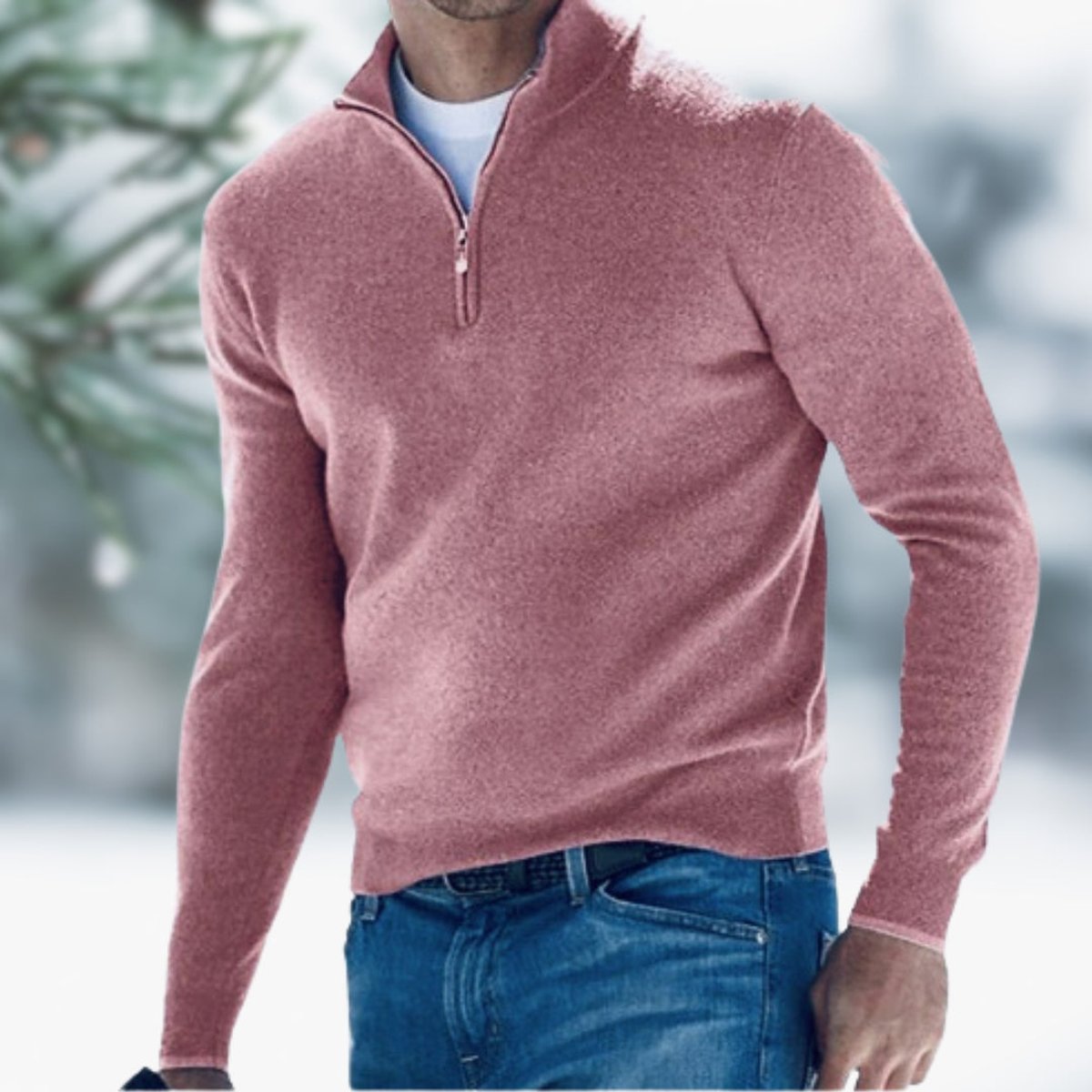 Men's Quarter-Zip Knit Sweater | Soft & Warm Layering