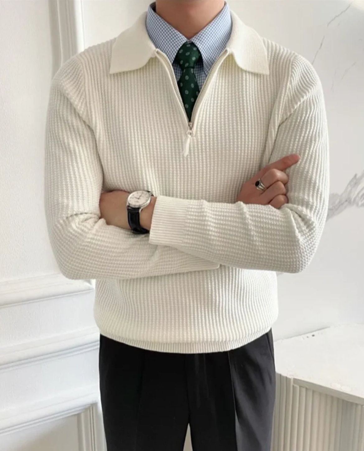 Men's Quarter Zip Sweater | Casual & Versatile