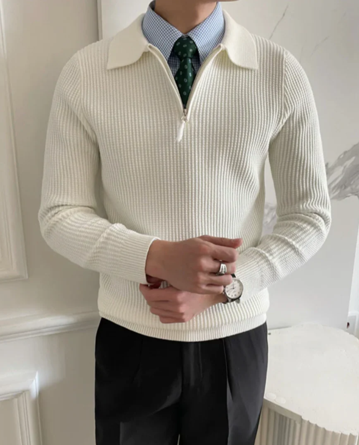 Men's Quarter Zip Sweater | Casual & Versatile