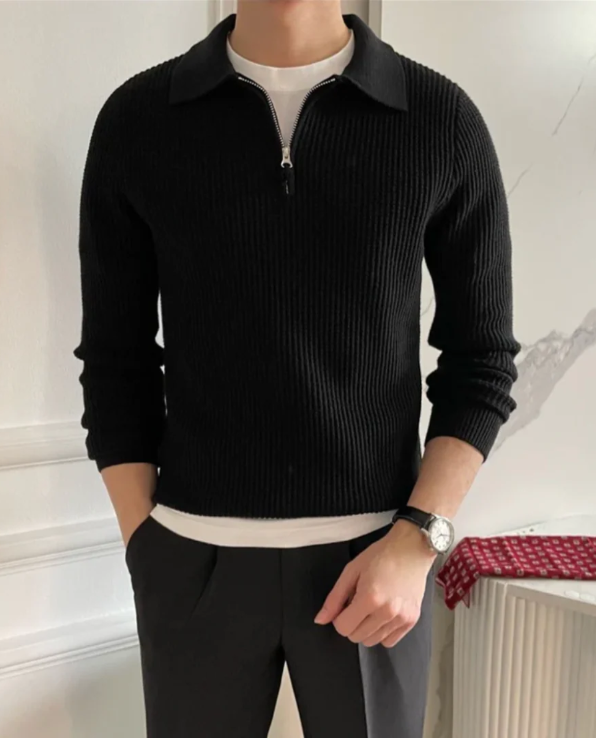Men's Quarter Zip Sweater | Casual & Versatile