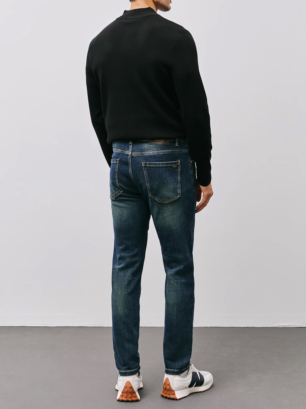 Men's Quarter Zip Sweater Stand Collar Tailored Fit