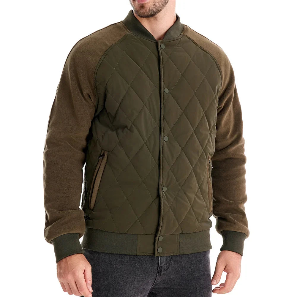 Men's Quilted Bomber Jacket | Padded & Warm