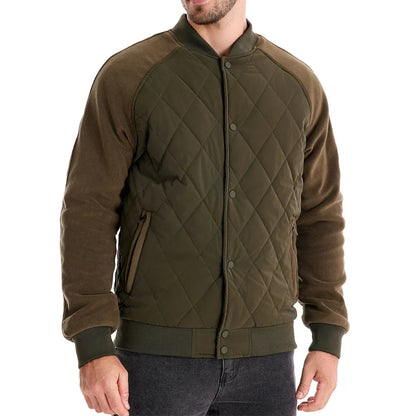 Men's Quilted Bomber Jacket | Padded & Warm