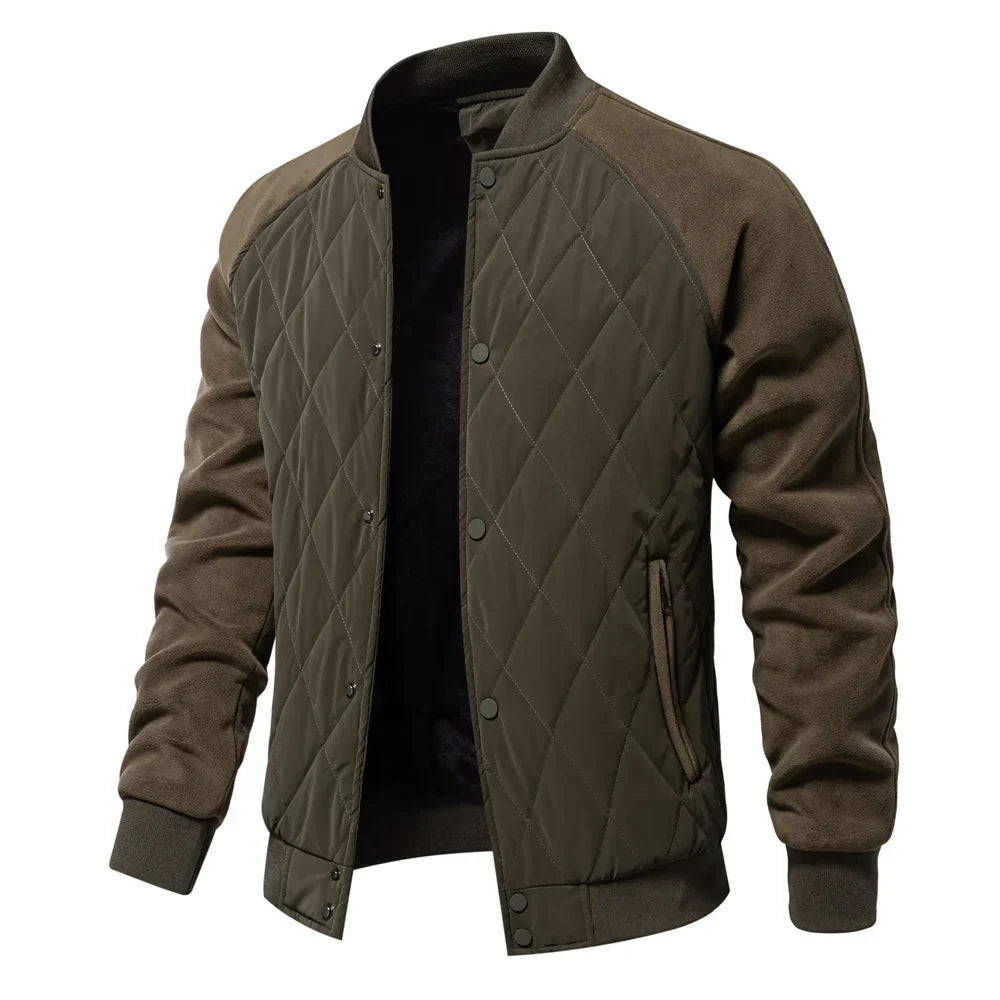 Men's Quilted Bomber Jacket | Padded & Warm
