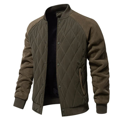 Men's Quilted Bomber Jacket | Padded & Warm